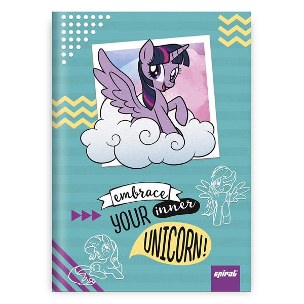 Caderno 1/4 capa dura costurado 96 folhas, My Little Pony, Spiral, 20866 - PT 1 UN