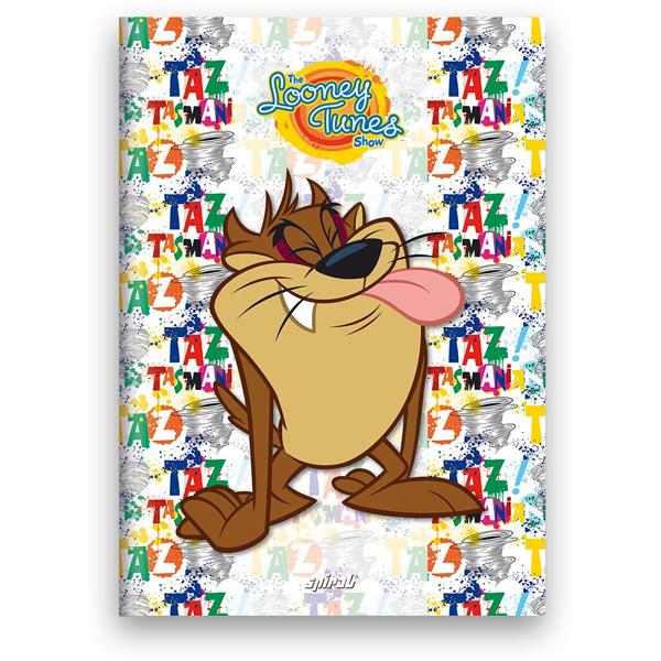 Caderno 1/4 capa dura costurado 48fls Looney Tunes 04858 Spiral Lt PT 1 UN