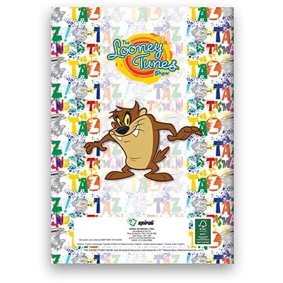 Caderno 1/4 capa dura costurado 48fls Looney Tunes 04858 Spiral Lt PT 1 UN