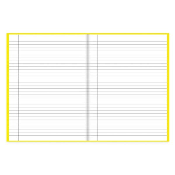 Caderno Universitário Capa Dura Costurado 96 folhas, Amarelo, Spiral, 64589 - PT 1 UN