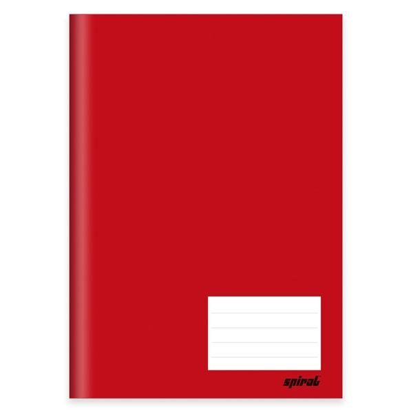 Caderno Universitário Capa Dura Costurado 96 folhas, Vermelho, Spiral, 64602 - PT 1 UN