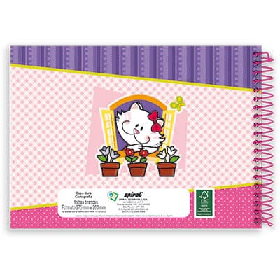 Caderno cartografia capa dura 48fl Pop Pet 01931 Spiral Pop PT 1 UN