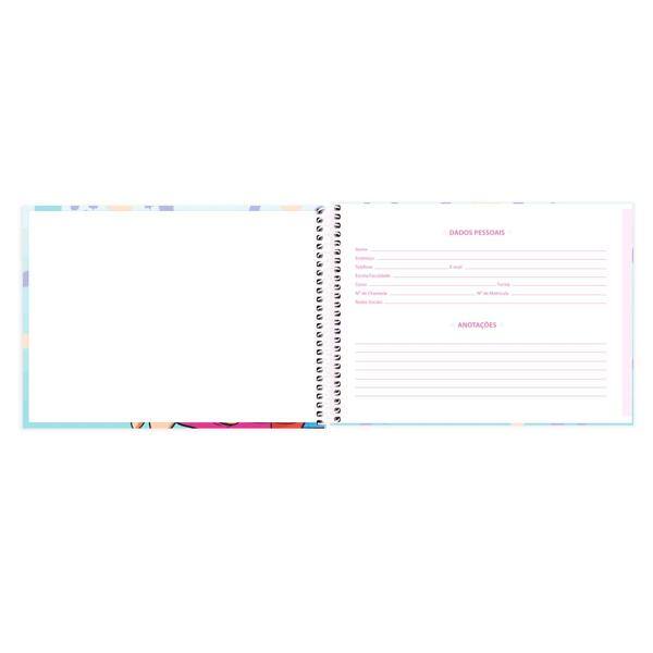 Caderno cartografia capa dura 80fl Barbie 2515510 Spiral Brb PT 1 UN