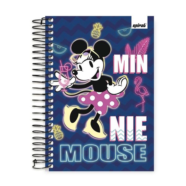 Caderno 1/4 Espiral Capa Dura 200fls Disney Minnie 20785 Spiral Mte - PT 1 UN