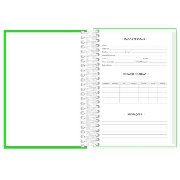 Caderno 1/4 Capa Polipropileno Espiral 160 Folhas Lumi Verde Spiral - PT 1 UN