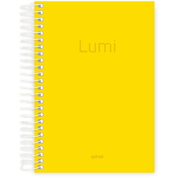 Caderno 1/4 Capa Polipropileno Espiral 80 Folhas Lumi Amarelo Spiral - PT 1 UN