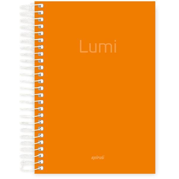 Caderno 1/4 Capa Polipropileno Espiral 80 Folhas Lumi Laranja Spiral - PT 1 UN