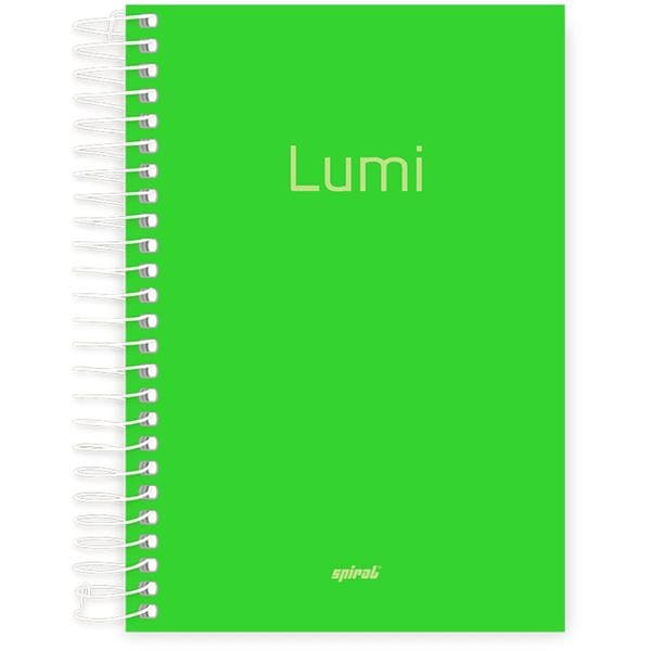 Caderno 1/4 Capa Polipropileno Espiral 80 Folhas Lumi Verde Spiral - PT 1 UN