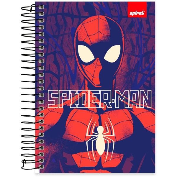 Caderno 1/4 Capa Dura Espiral 80 Folhas Marvel Homem Aranha - Spiderman Spiral - PT 1 UN