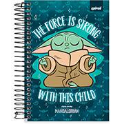 Caderno 1/4 Capa Dura Espiral 160 Folhas The Mandalorian - Star Wars Spiral - PT 1 UN