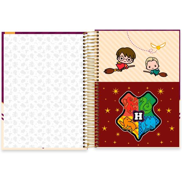 Caderno Universitário Capa Dura 15X1 240 Folhas Warner Harry Potter Charms Spiral - PT 1 UN