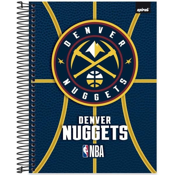 Caderno Universitário Capa Dura 15X1 240 Folhas NBA Denver Nuggets Spiral - PT 1 UN