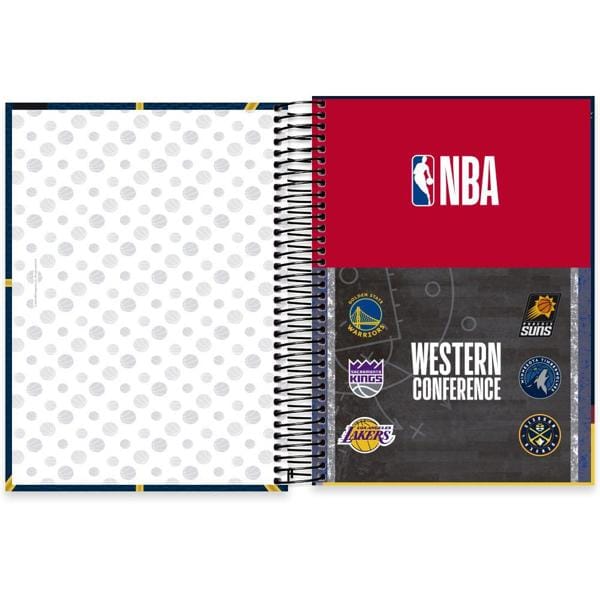 Caderno Universitário Capa Dura 15X1 240 Folhas NBA Denver Nuggets Spiral - PT 1 UN