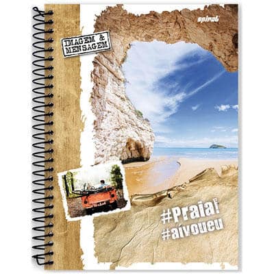 Caderno Universitário Capa Dura 10x1 200fl Imagem&Mensagem 97761 Spiral PT 1 UN Caderno Universitário Capa Dura 10x1 200fl Imagem&Mensagem 97761 Spiral PT 1 UN