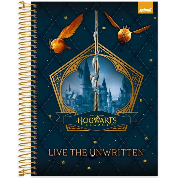 Caderno Universitário Capa Dura 20X1 320 Folhas Warner Hogwarts Legacy Spiral - PT 1 UN