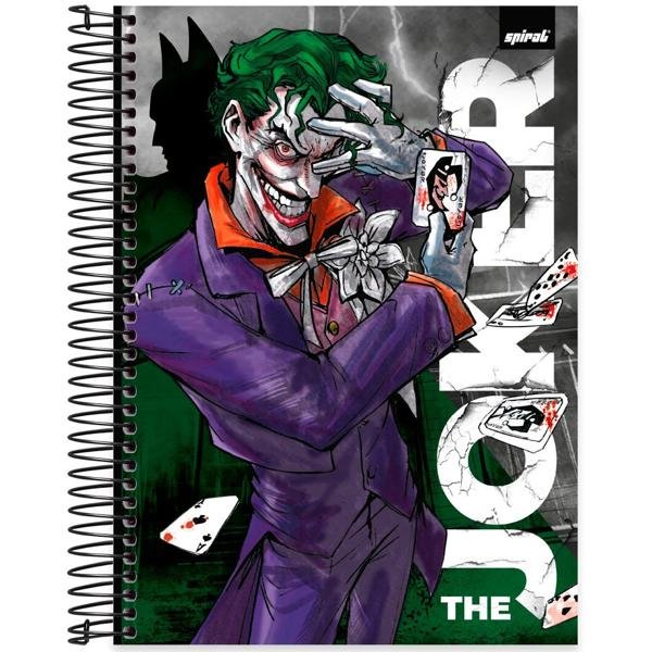 Caderno Universitário Capa Dura 20X1 320 Folhas Warner Joker - Coringa Spiral - PT 1 UN