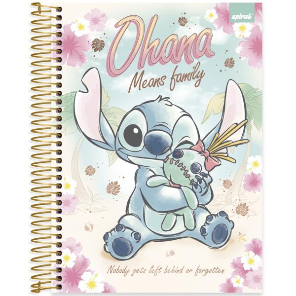 Caderno Universitário Capa Dura 20X1 320 Folhas Disney Stitch Spiral - PT 1 UN