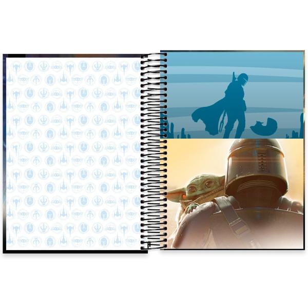 Caderno Universitário Capa Dura 20X1 320 Folhas The Mandalorian - Star Wars Spiral - PT 1 UN