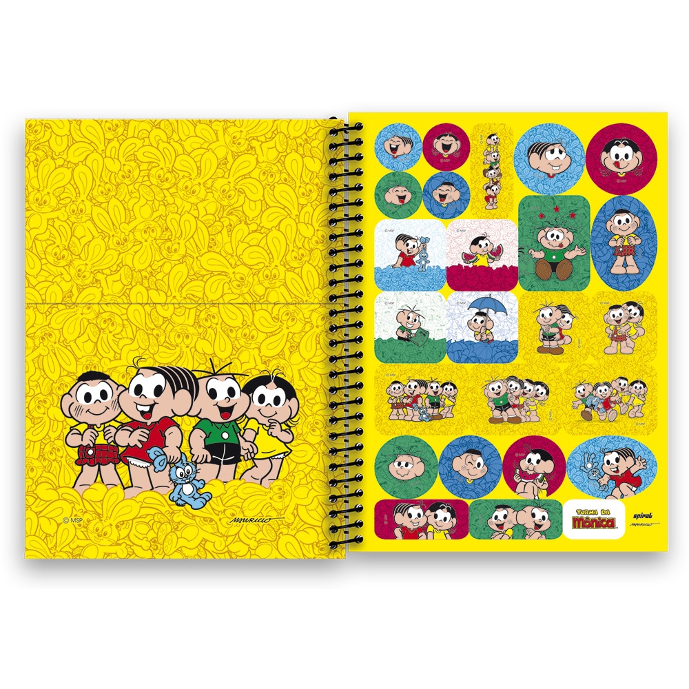 Caderno Universit Rio Capa Dura X Fl Turma Da M Nica Spiral Tdm Pt Un Escolar