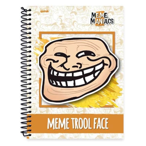 Caderno Universitário Capa Dura 1x1 96 fls Meme Maniacs 19157 Spiral Mm PT 1 UN