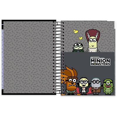 Caderno Universitário Capa Dura 15x1 300 fls Minions 19942 Spiral Mim PT 1 UN