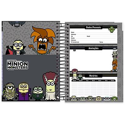 Caderno Universitário Capa Dura 15x1 300 fls Minions 19942 Spiral Mim PT 1 UN