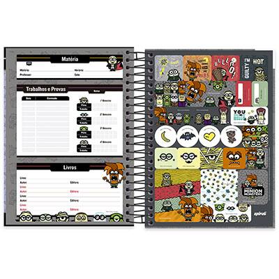 Caderno Universitário Capa Dura 15x1 300 fls Minions 19942 Spiral Mim PT 1 UN