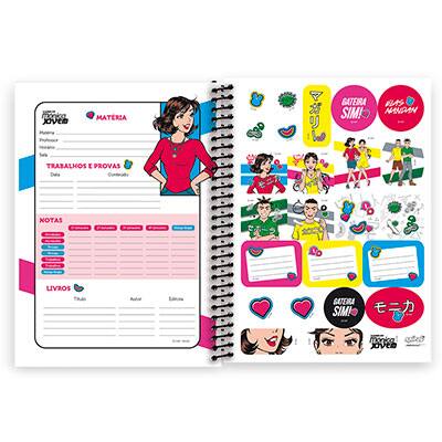 Caderno Universitário Capa Dura 20x1 400fl Turma da Mônica Jovem 09210 Spiral Tdj PT 1 UN