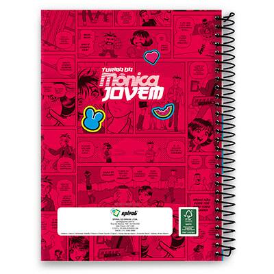 Caderno Universitário Capa Dura 20x1 400fl Turma da Mônica Jovem 09210 Spiral Tdj PT 1 UN