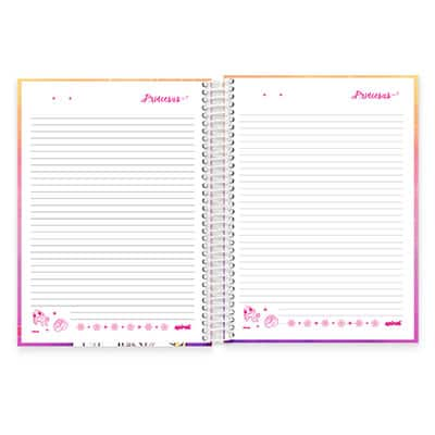 Caderno Universitário Capa Dura 10x1 200fl Princesas Disney 19495 Spiral Pn PT 1 UN