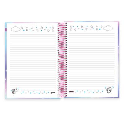 Caderno Universitário Capa Dura 15x1 300fls Fantasy Unicórnio 19775 Spiral Fan PT 1 UN