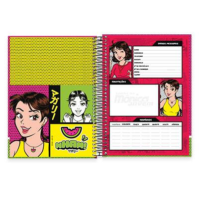 Caderno Universitário Capa Dura 15x1 300 fls Turma da Mônica Jovem 19598 Spiral Tdj PT 1 UN