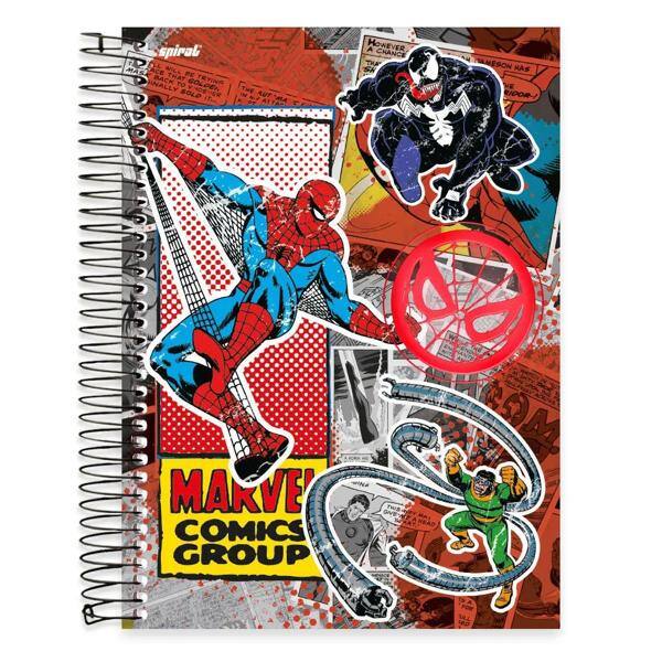 Caderno Universitário Capa Dura 15x1 300 fls Marvel 19551 Spiral Mv PT 1 UN