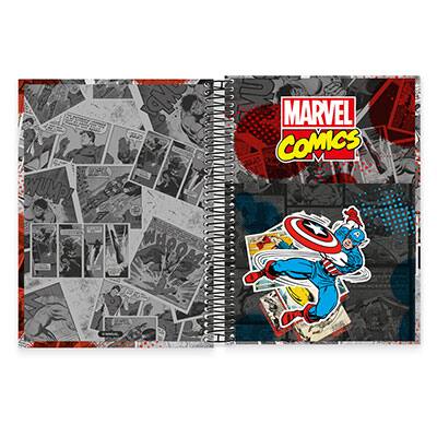 Caderno Universitário Capa Dura 15x1 300 fls Marvel 19551 Spiral Mv PT 1 UN