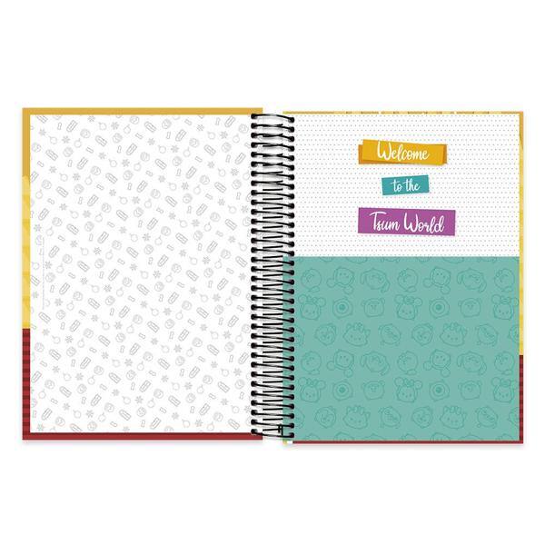 Caderno Universitário Capa Dura 15x1 300fls Disney Tsum Tsum 20628 Spiral Tsum PT 1 UM PT 1 UN