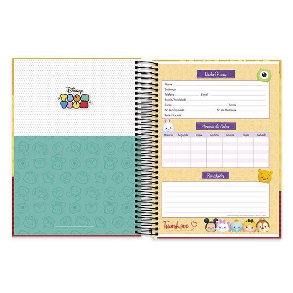 Caderno Universitário Capa Dura 15x1 300fls Disney Tsum Tsum 20628 Spiral Tsum PT 1 UM PT 1 UN