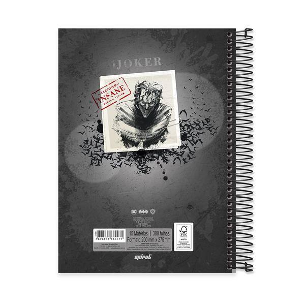 Caderno Universitário Capa Dura 15x1 300fls Joker 20581 Spiral Jok PT 1 UN