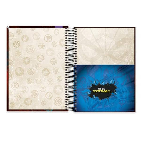 Caderno univ.capa dura 15x1 300fls Homem Aranha Spiderman Marvel 20590 Spiral Mv PT 1 UN