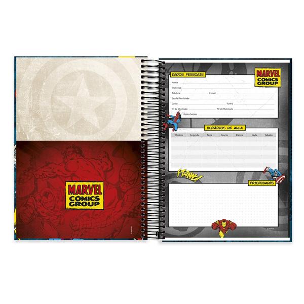 Caderno univ.capa dura 15x1 300fls C.América 20591 Spiral Mv PT 1 UN