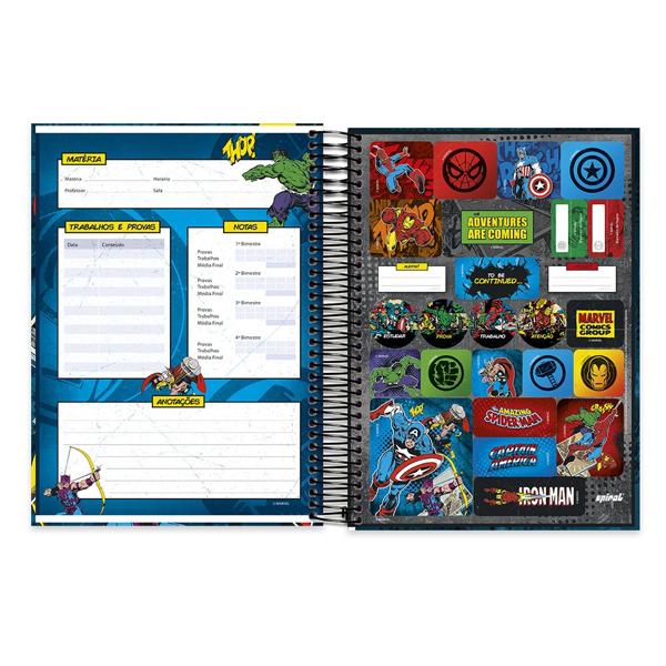 Caderno univ.capa dura 15x1 300fls C.América 20591 Spiral Mv PT 1 UN