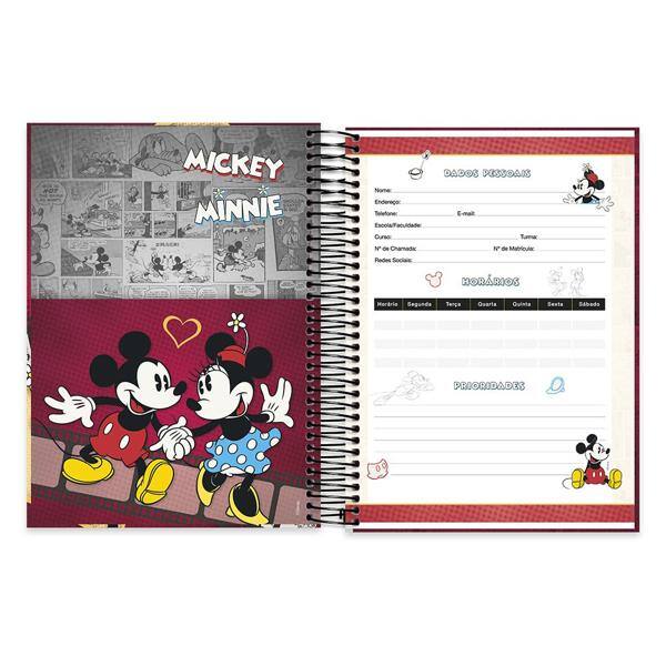 Caderno univ.capa dura 15x1 300fls Mickey&Minnie 20563 Spiral Dm PT 1 UN