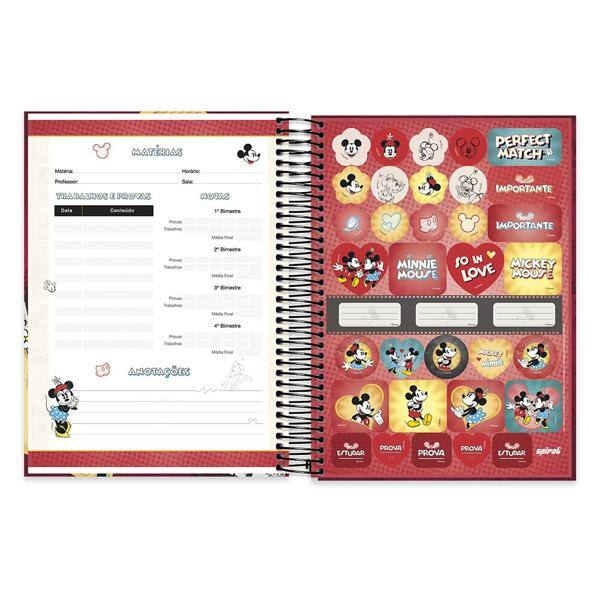 Caderno univ.capa dura 15x1 300fls Mickey&Minnie 20563 Spiral Dm PT 1 UN