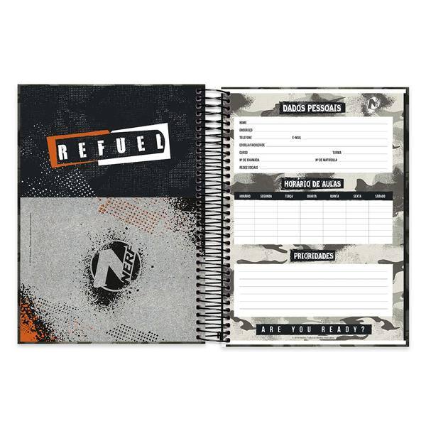 Caderno Universitário Capa Dura 10x1 200fl Nerf 20502 Spiral Nrf PT 1 UN