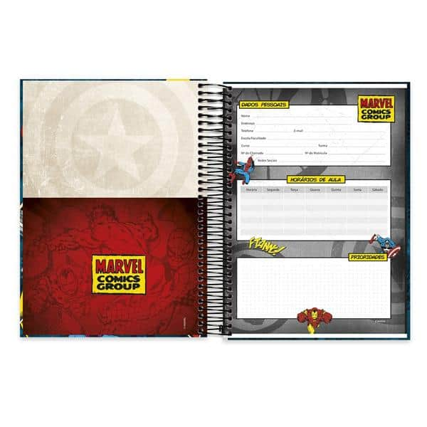 Caderno Universitário Capa Dura 10x1 200fl C.América 20484 Spiral Mv PT 1 UN