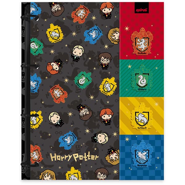 Caderno Universitário Argolado Capa Dura, 10 x 1, 160 Folhas, Harry Potter Charms, 2515602, Spiral Hpc - PT 1 UN