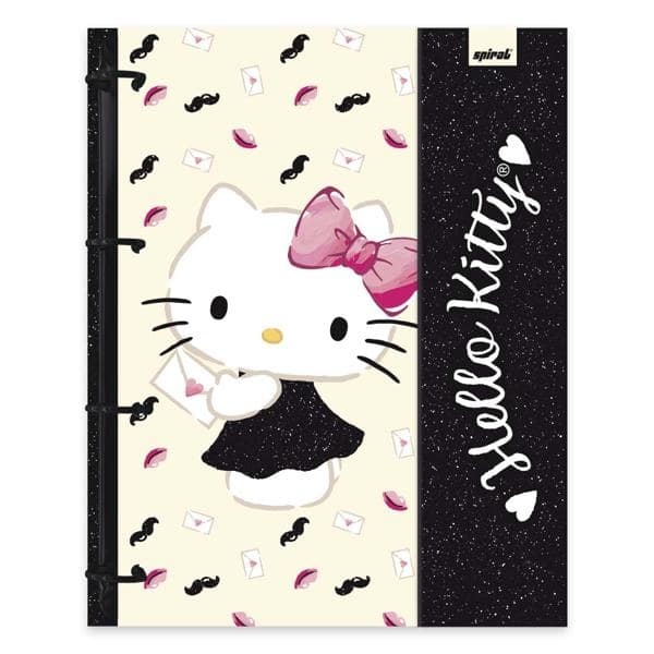 Caderno Universitário Argolado Capa Dura, 10 x 1, 160 Folhas, Hello Kitty, 2519808, Spiral Hki - PT 1 UN