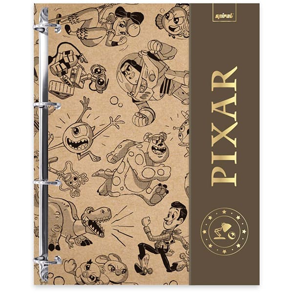 Caderno Universitário Argolado Capa Dura, 10 x 1, 160 Folhas, Pixar, 2525366, Spiral Px - PT 1 UN