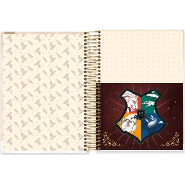 Caderno Universitário Capa Dura, 10x1, 160 Folhas, Harry Potter, 2756988, Spiral Hpt - PT 1 UN