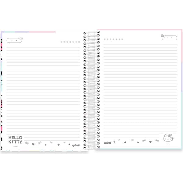 Caderno univ.capa dura 10x1 160fls H. Kitty 2756421 Spiral Hki PT 1 UN