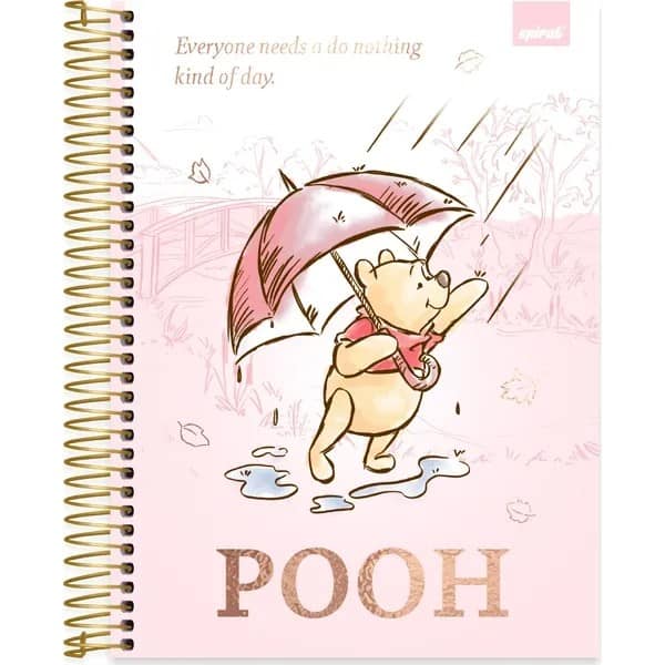 Caderno univ.capa dura 10x1 160fls Pooh 2754151 Spiral Pooh PT 1 UN